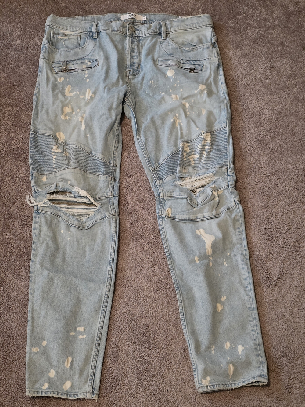 Hudson Jeans Blinder Biker V2 ripped moto skinny jeans